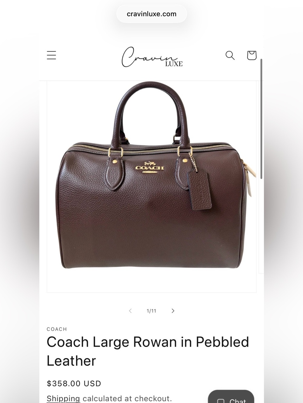 ❌SOLD❌ New Coach Large Rowan Satchel Handbag in Maple Leather - Picture 13 of 13